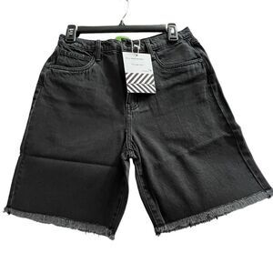 Sandrine Rose Black Jean Shorts Size 30 SH1